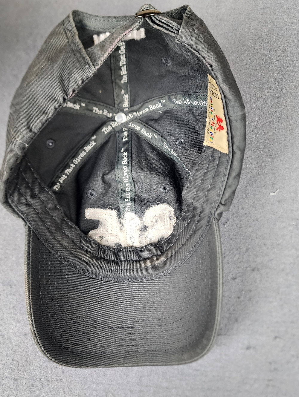Gray '615' Embroidered Cotton Baseball Cap Nash On Back (Code) Word Hats Vandy - Picture 4 of 6
